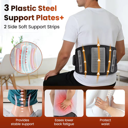Cordless Infrared Heated Waist & Back Support Belt with Vibration Massage