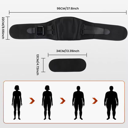 Cordless Infrared Heated Waist & Back Support Belt with Vibration Massage