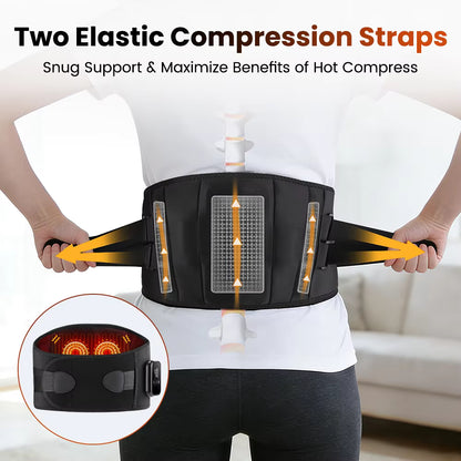 Cordless Infrared Heated Waist & Back Support Belt with Vibration Massage