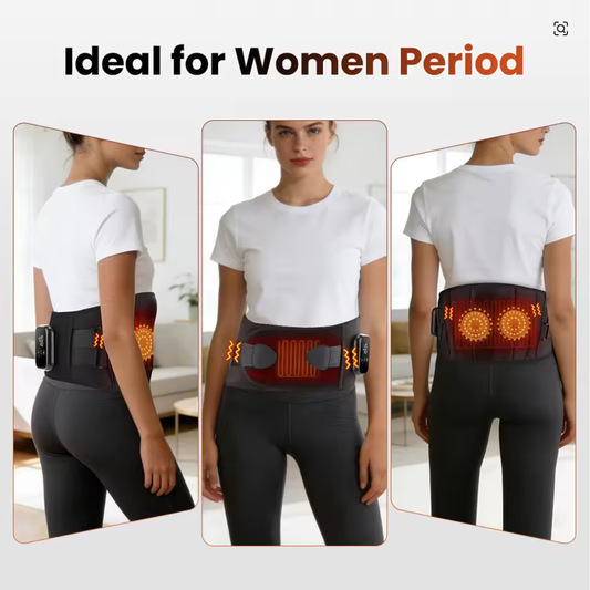 Cordless Infrared Heated Waist & Back Support Belt with Vibration Massage